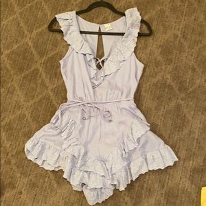 Princess Polly Baby Blue Romper